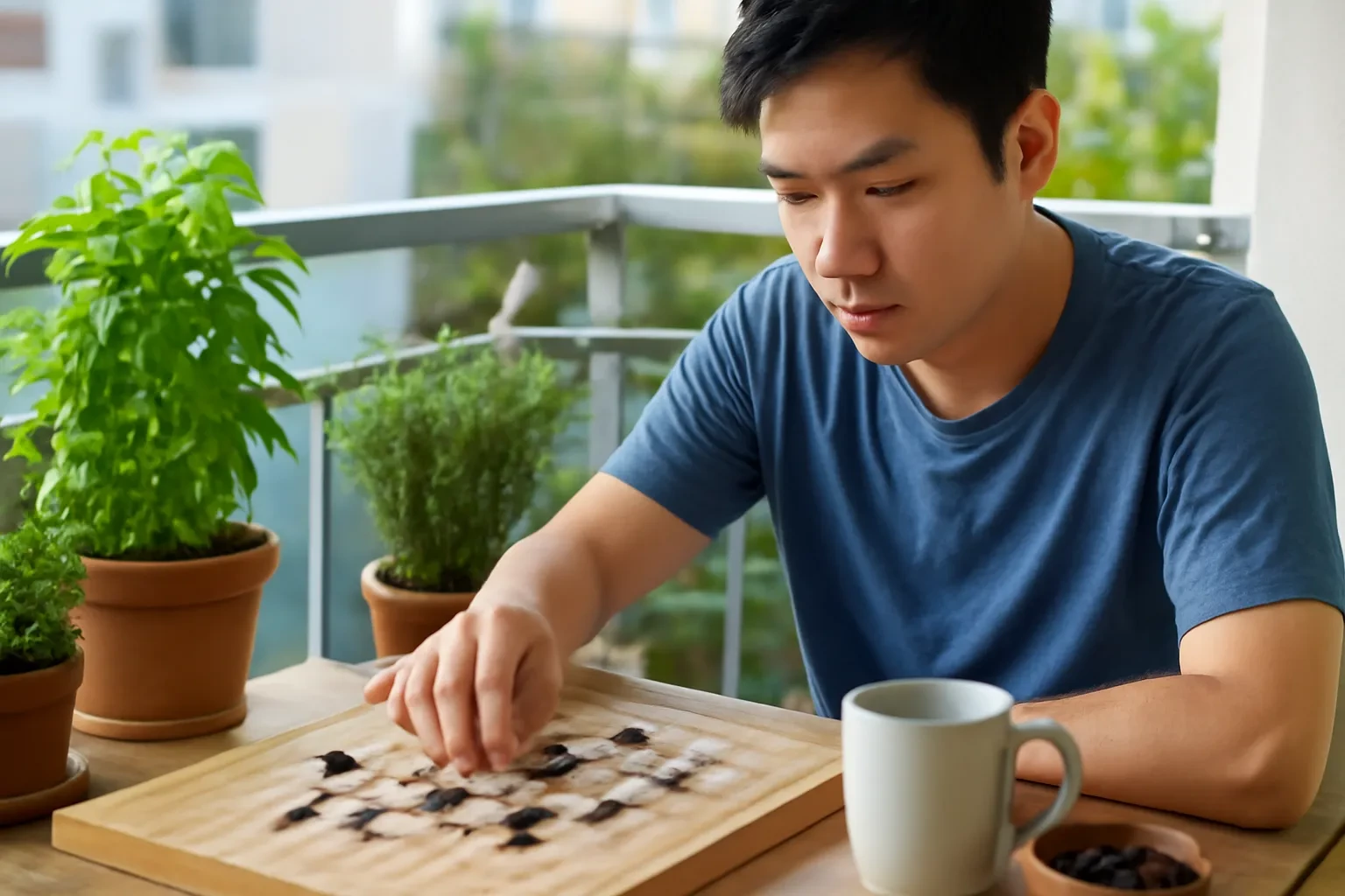 Luyện cờ vây mỗi ngày 20 phút: một lịch tập đơn giản cho người mới, xen giữa chơi, xem lại ván và tập sống chết